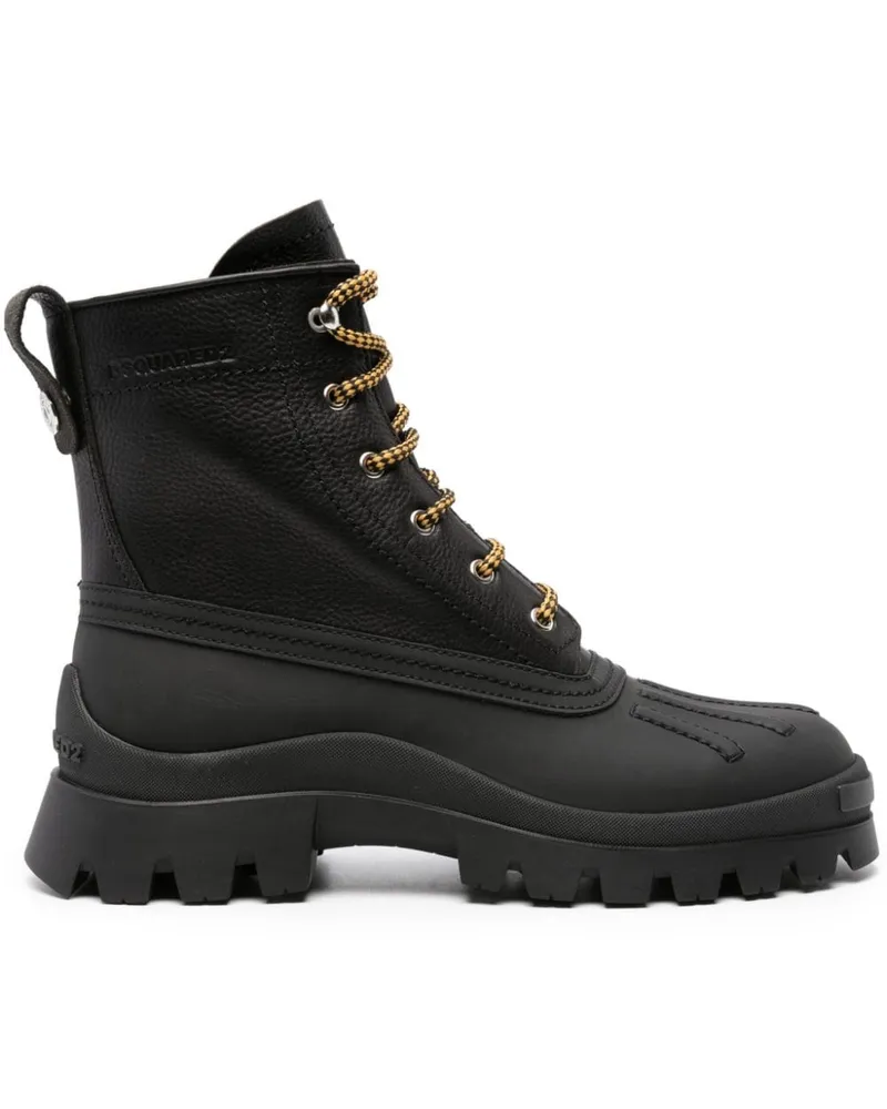 Dsquared2 Knöchelhohe Schnürstiefel - Schwarz Schwarz