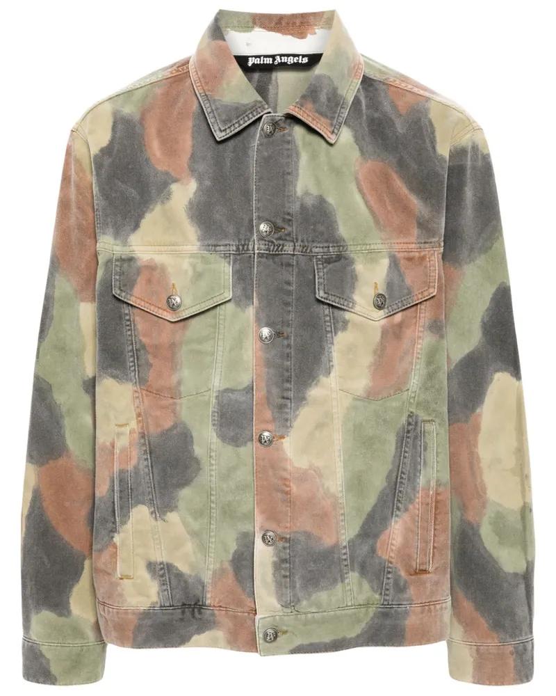 Palm Angels Jeansjacke mit Camouflagemuster - Grün Grün
