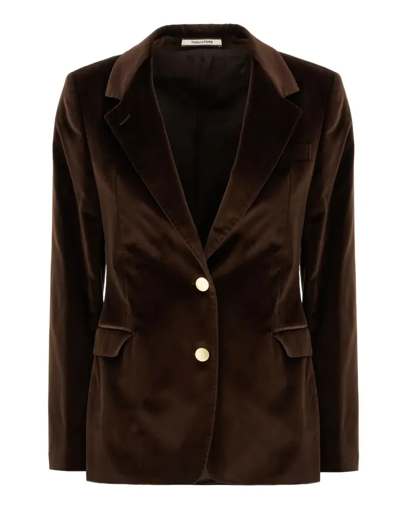 Tagliatore velvet-effect blazer - Braun Braun