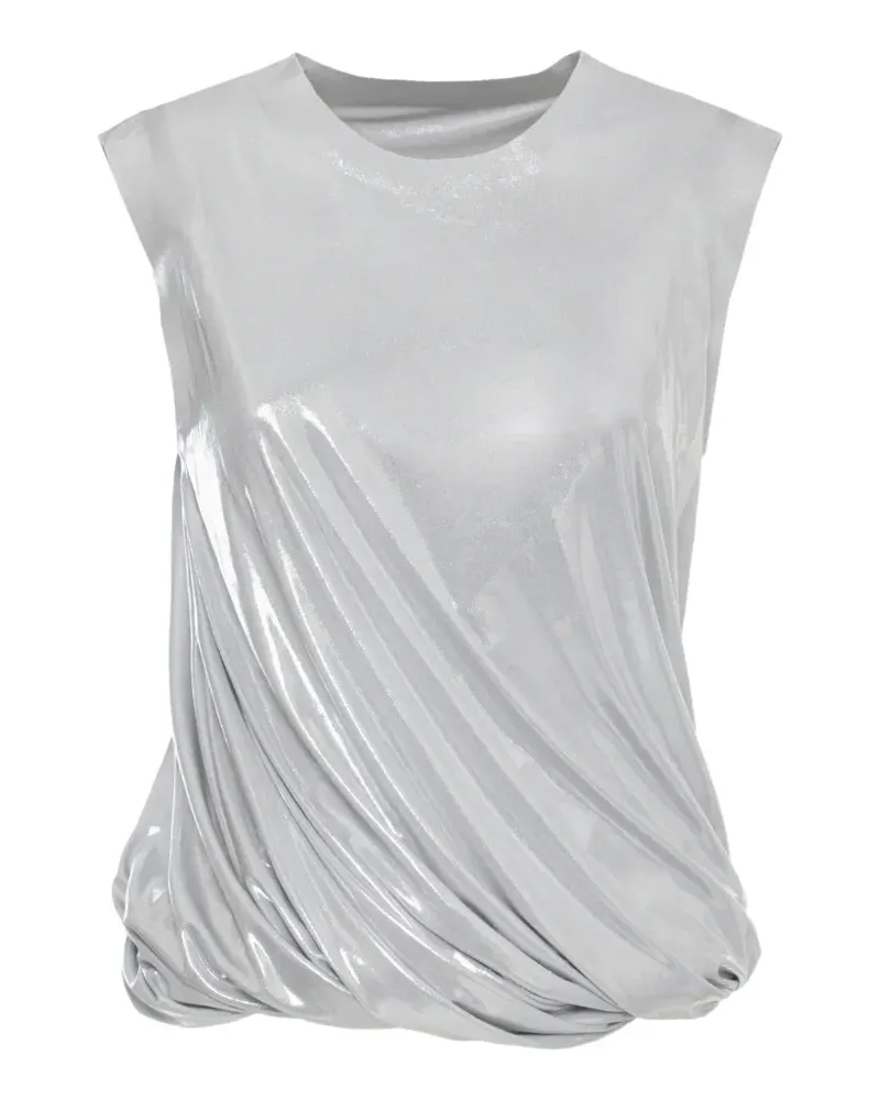 Norma Kamali draped vest - Silber Silber