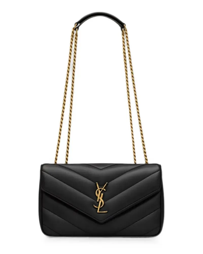 Saint Laurent Kleine Loulou Schultertasche - Schwarz Schwarz