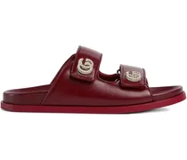 crystal double G strap sandals - Rot