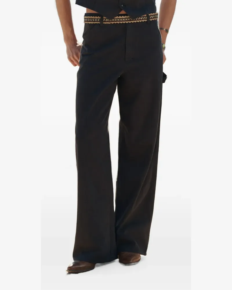 The Great Mill wide-leg trousers - Schwarz Schwarz