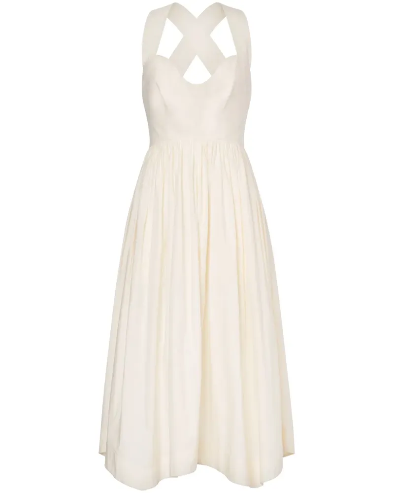 Philosophy Di Lorenzo Serafini Midikleid aus Baumwolle - Weiß Weiß
