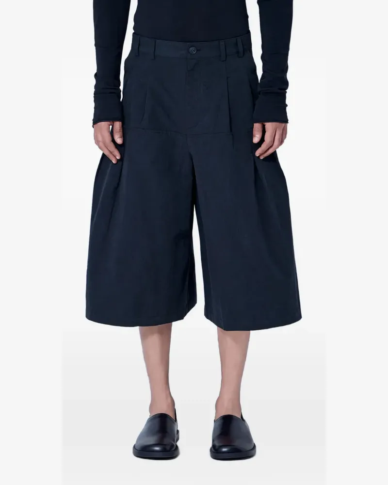 Entire Studios pleated wide-leg shorts - Schwarz Schwarz