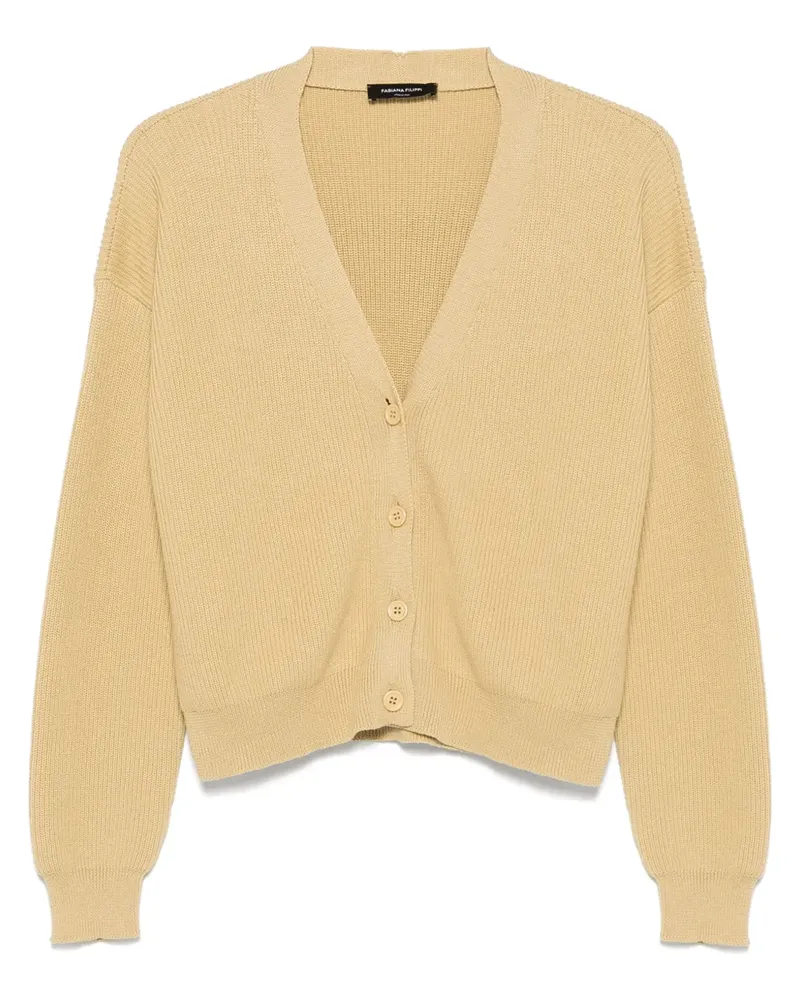 Fabiana Filippi Cardigan mit V-Ausschnitt - Nude Nude