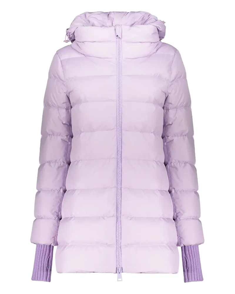 Herno Gestrickte Daunenjacke mit Kapuze - Violett Violett