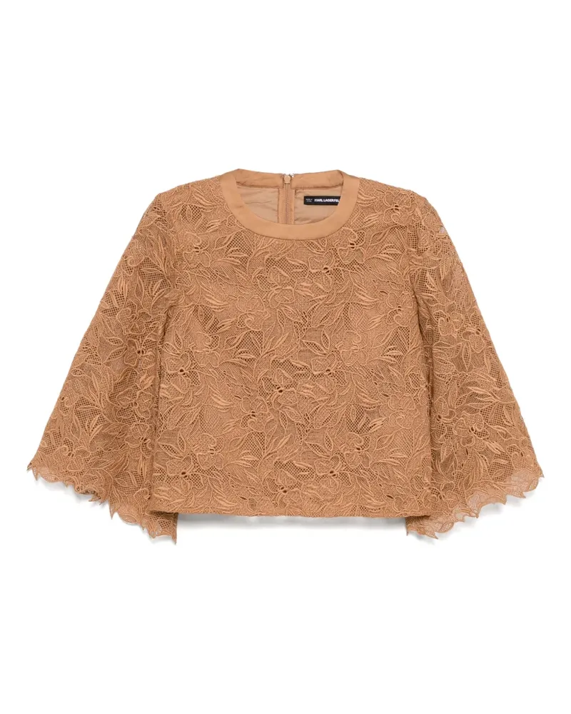 Karl Lagerfeld Bestickte Bluse - Braun Braun