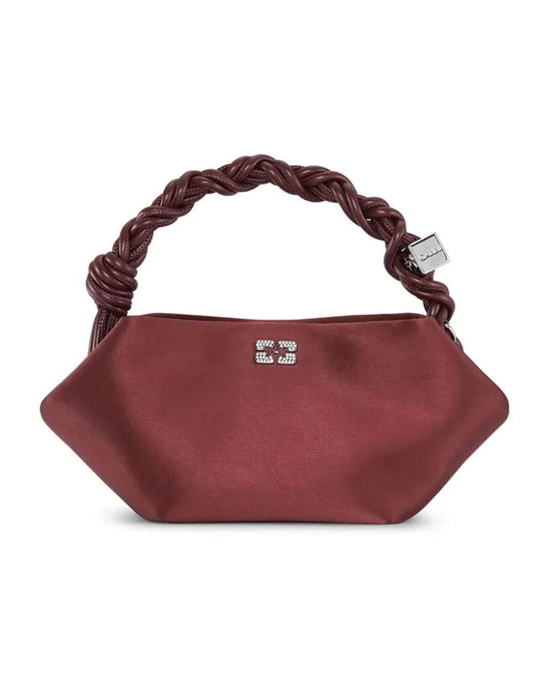 Ganni Bou Mini-Tasche aus Satin - Rot Rot