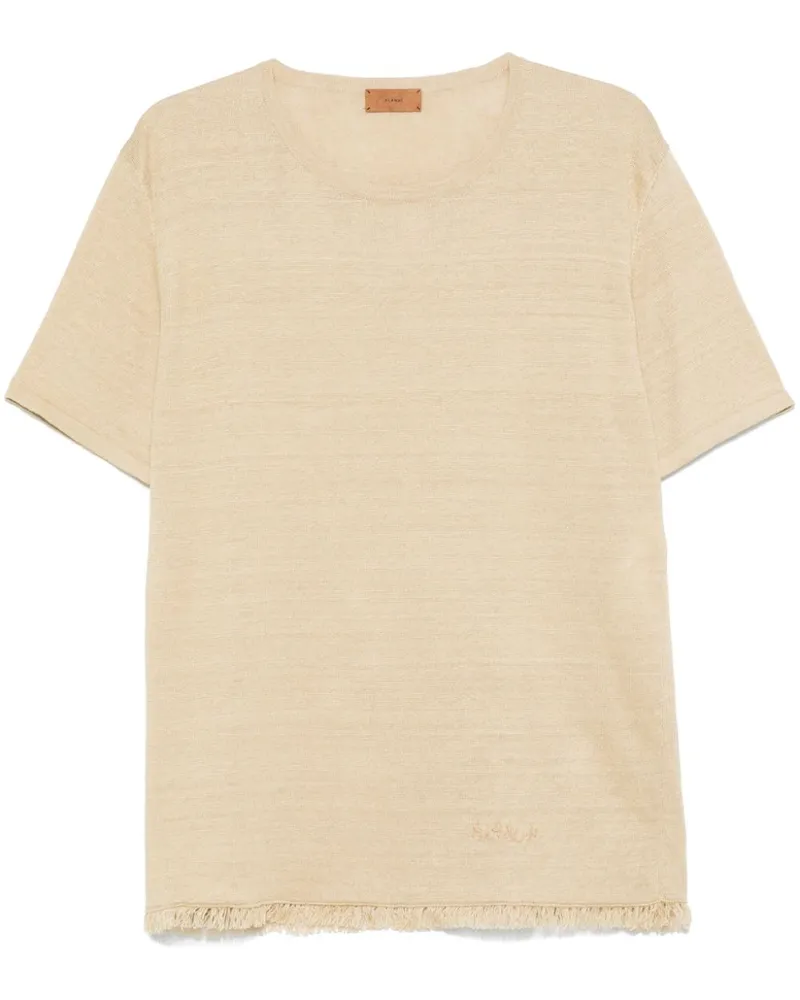 Alanui T-Shirt aus Leinen - Nude Nude