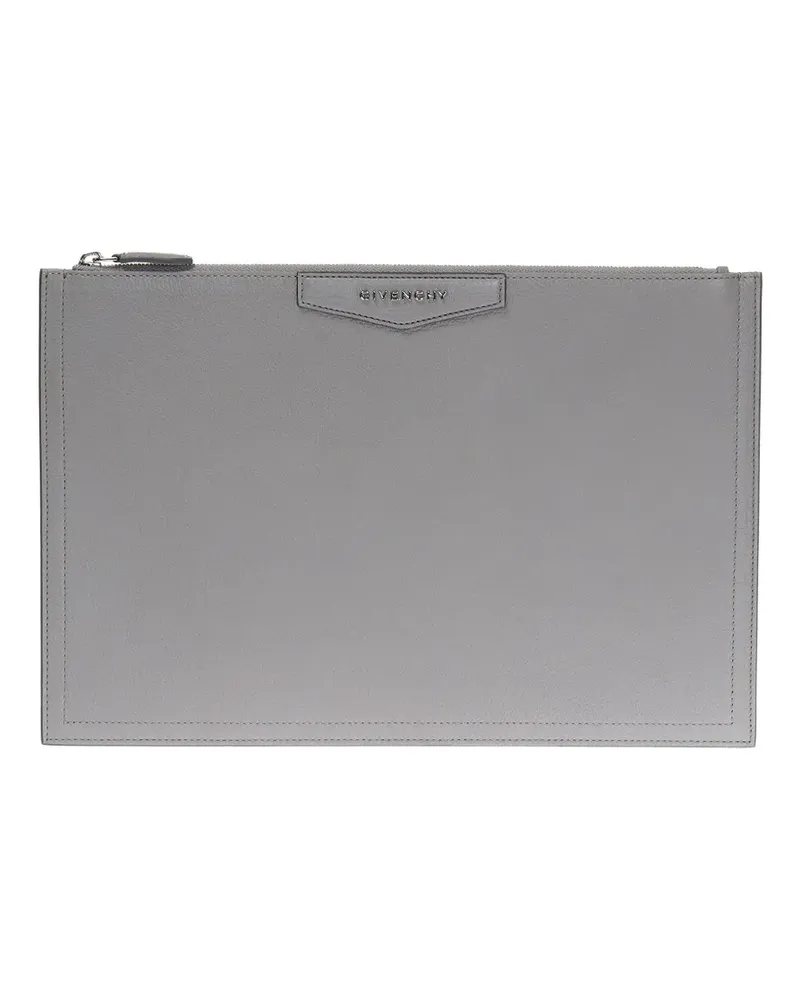 Givenchy Große 'Antigona' Clutch - Grau Grau