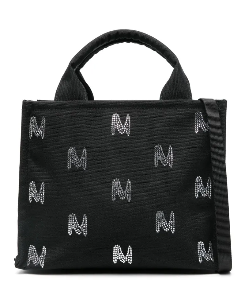 MSGM Handtasche mit Kristallen - Schwarz Schwarz