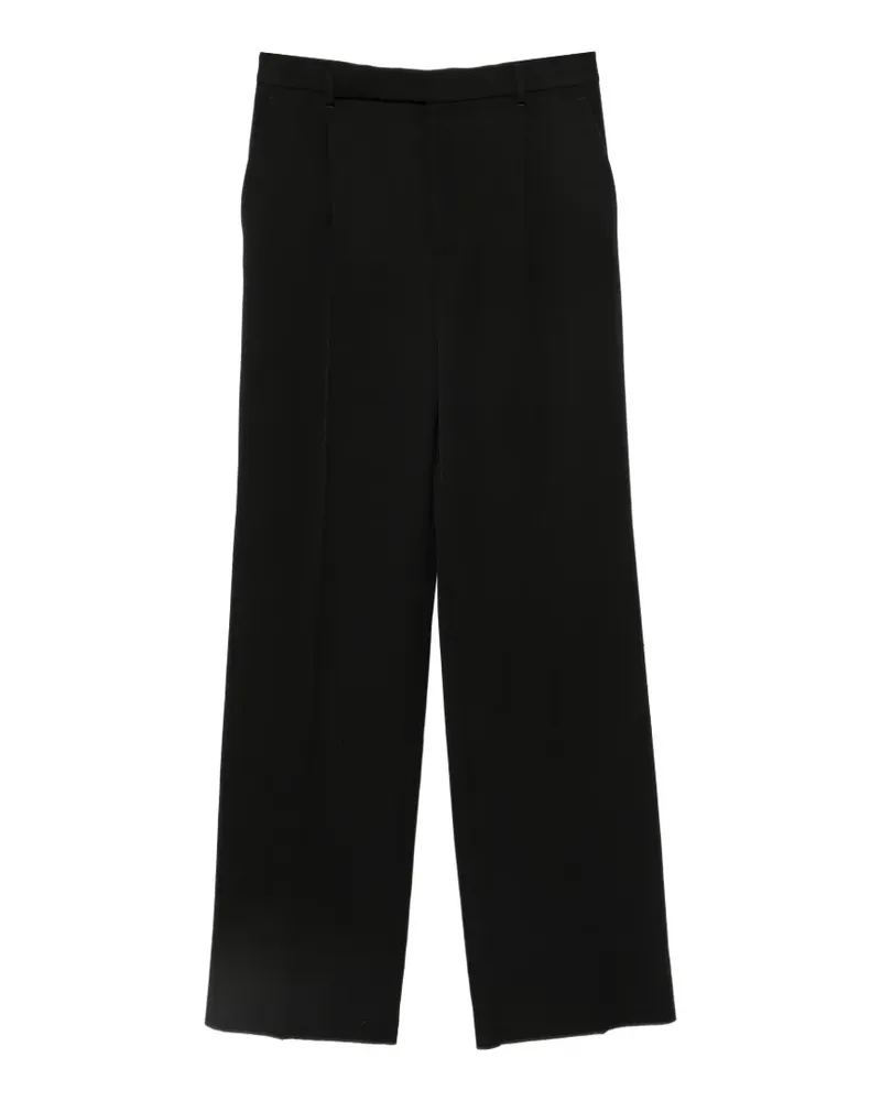 Saint Laurent pressed-crease wide-leg trousers - Schwarz Schwarz