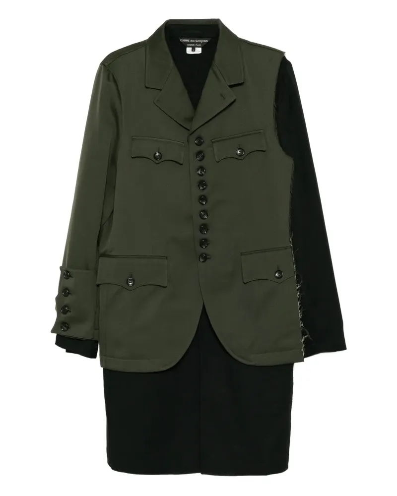 Comme des Garçons Geknöpfter Mantel im Layering-Look - Grün Grün
