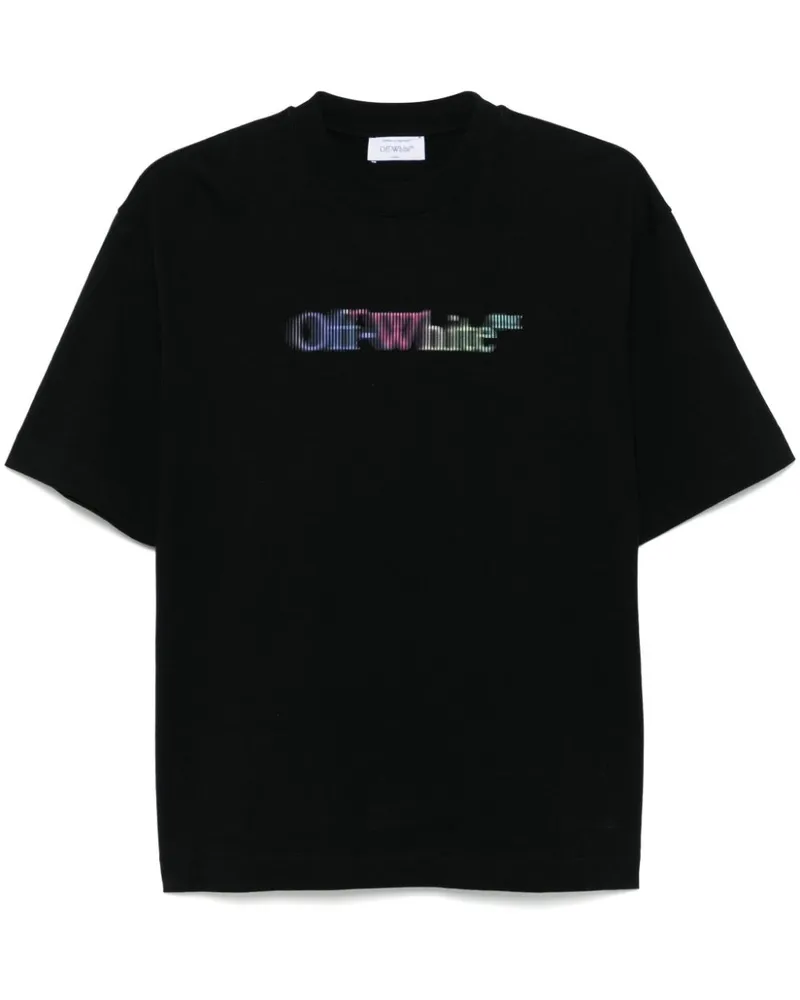 OFF-WHITE T-Shirt mit Logo-Print - Schwarz Schwarz
