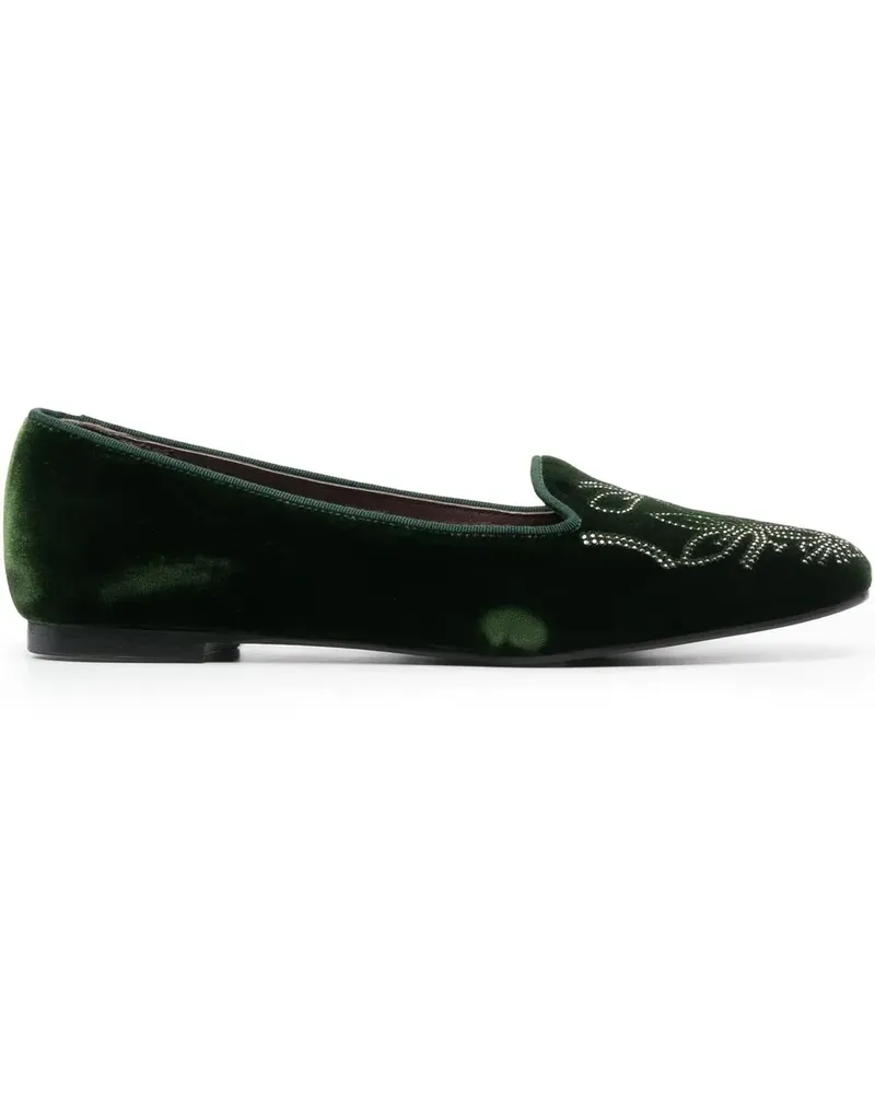 10 Corso Como Ballerinas mit Nieten - Grün Grün