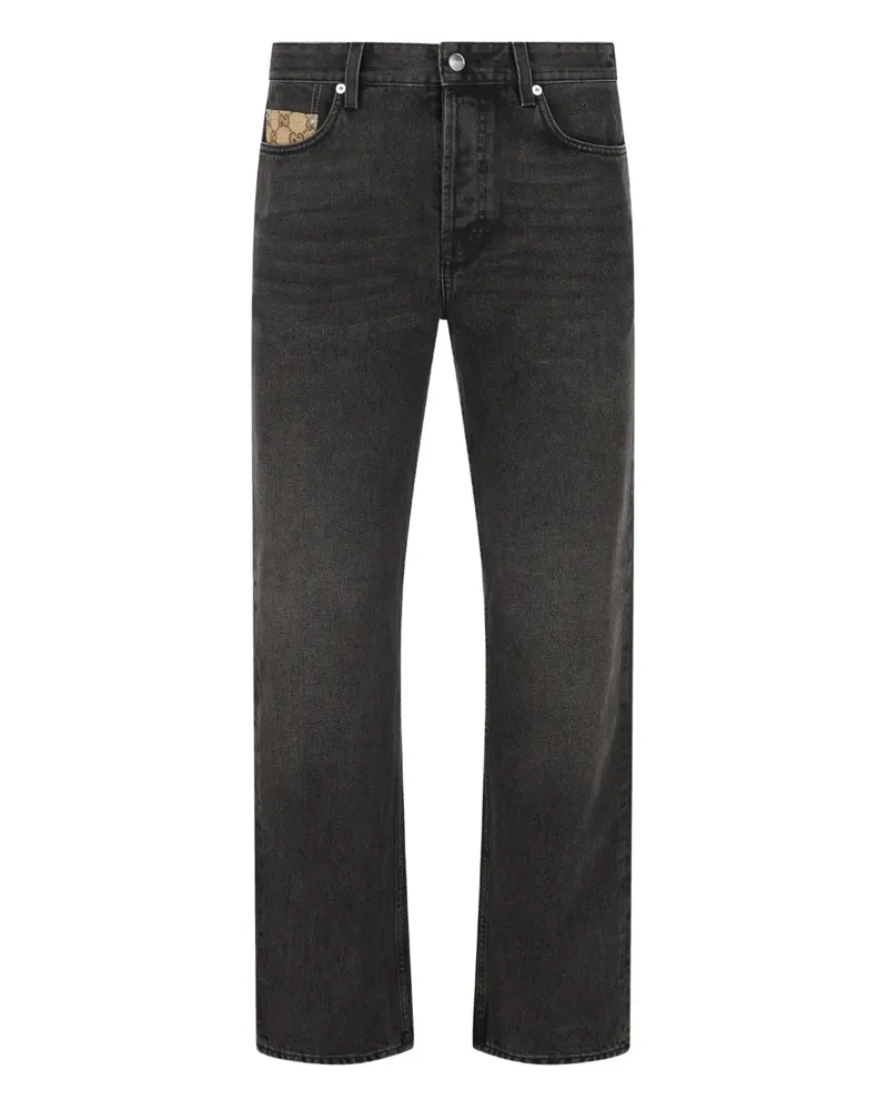 Gucci logo-details jeans - Schwarz Schwarz