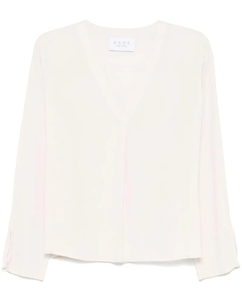 Kaos Bluse aus Krepp - Nude Nude
