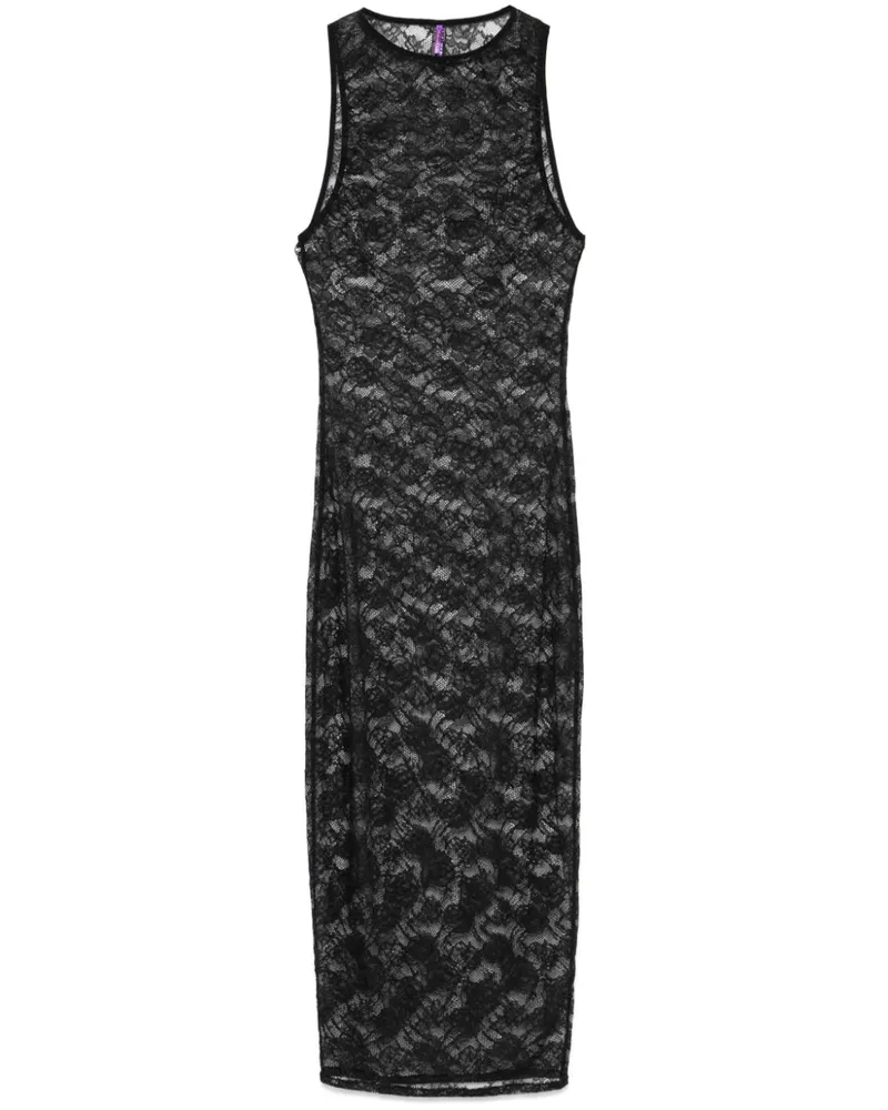 Maison Close Midikleid mit Chantilly-Spitze - Schwarz Schwarz