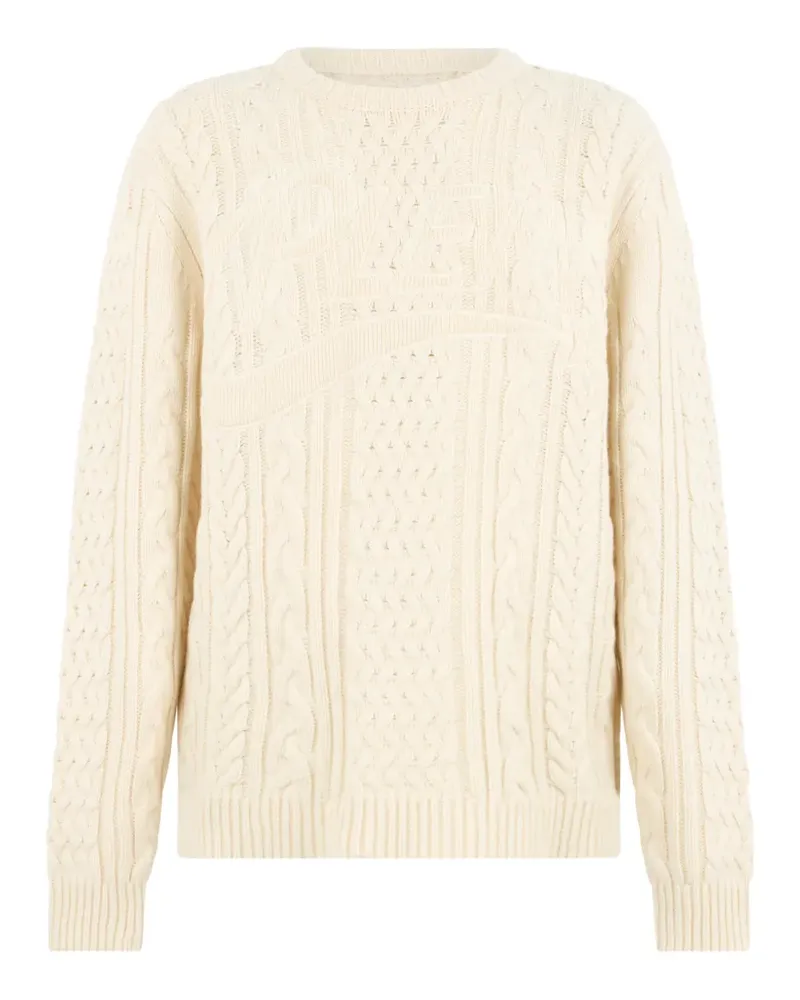 Philipp Plein Plein Star Pullover mit Zopfmuster - Nude Nude