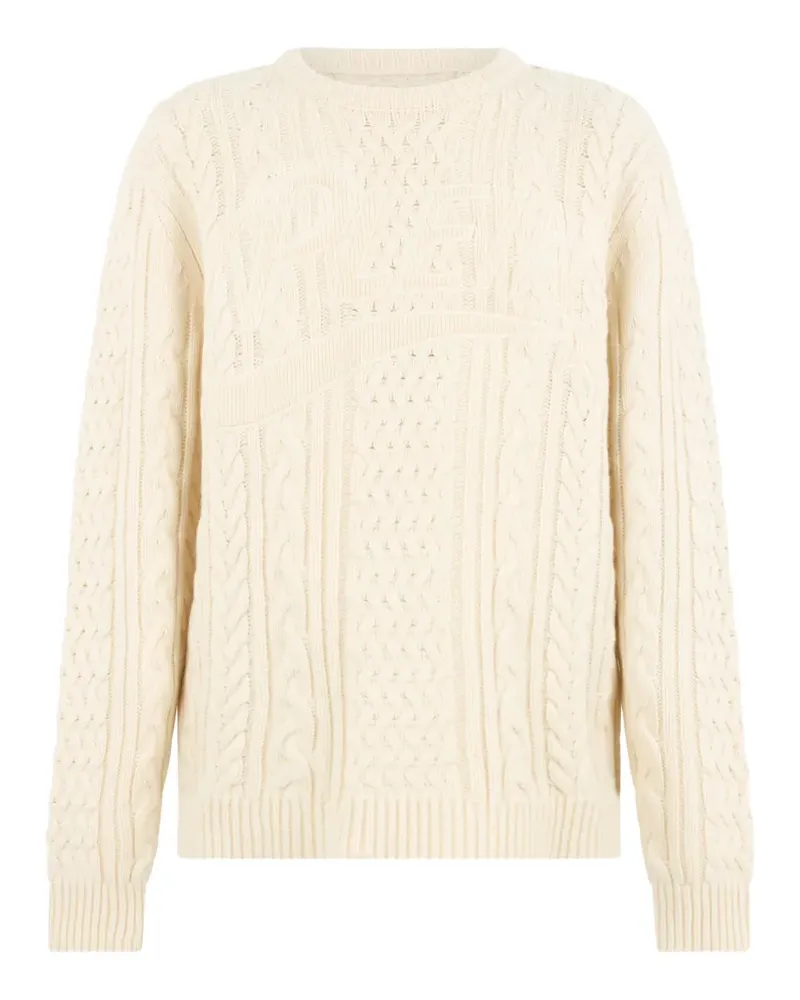 Philipp Plein Plein Star Pullover mit Zopfmuster - Nude Nude