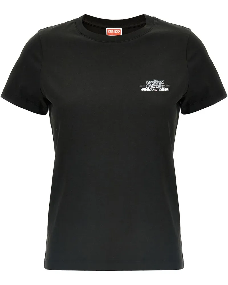 Kenzo Happy Tiger T-Shirt - Schwarz Schwarz