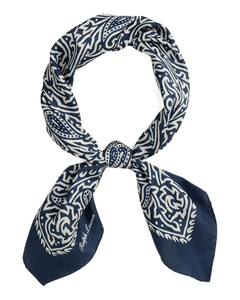 Ralph Lauren Halstuch mit aufwändigem Print - Blau Blau