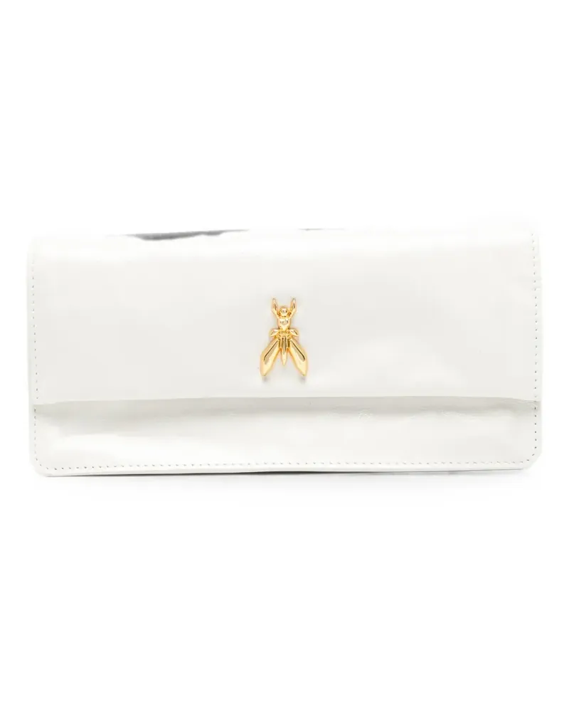 Patrizia Pepe logo-plaque clutch bag - Weiß Weiß