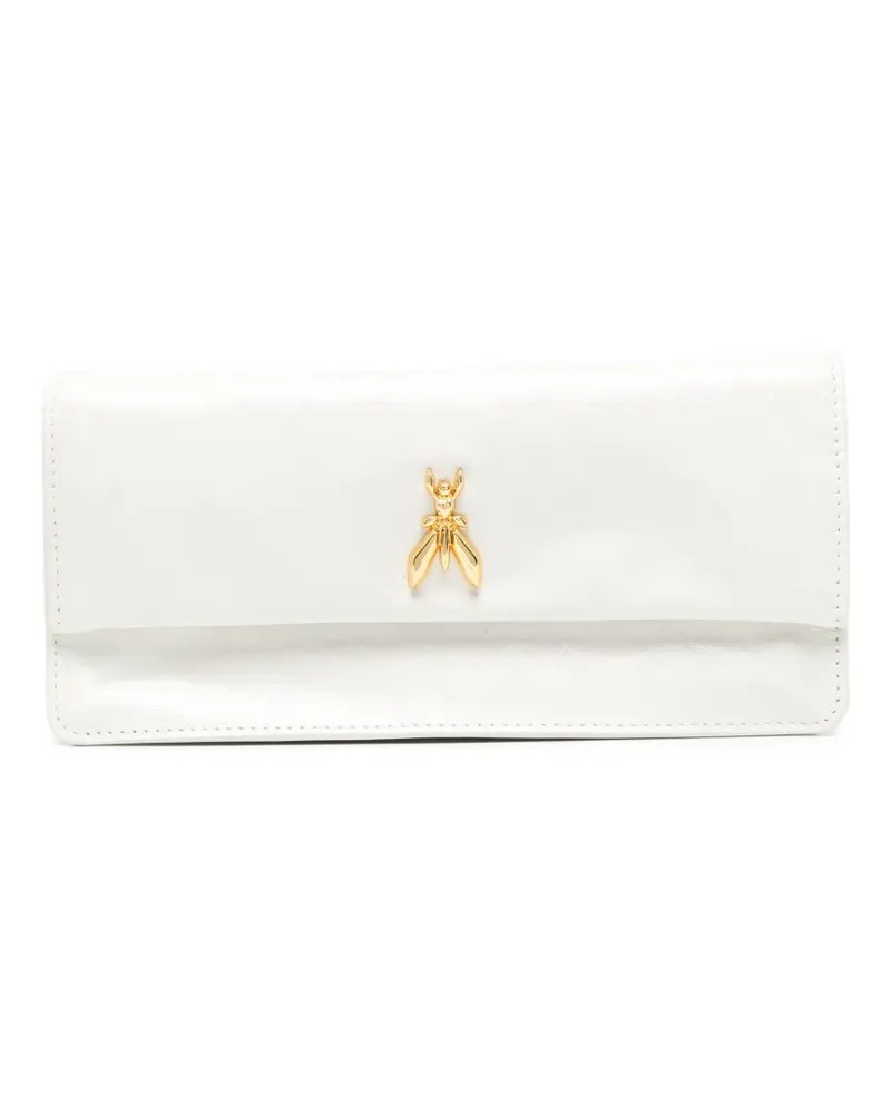 Patrizia Pepe Clutch mit Logo-Schild - Weiß Weiß
