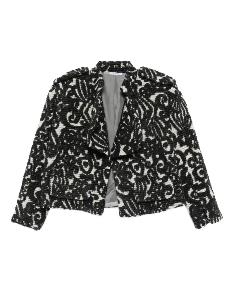 Parlor pattern-design jacket - Schwarz Schwarz