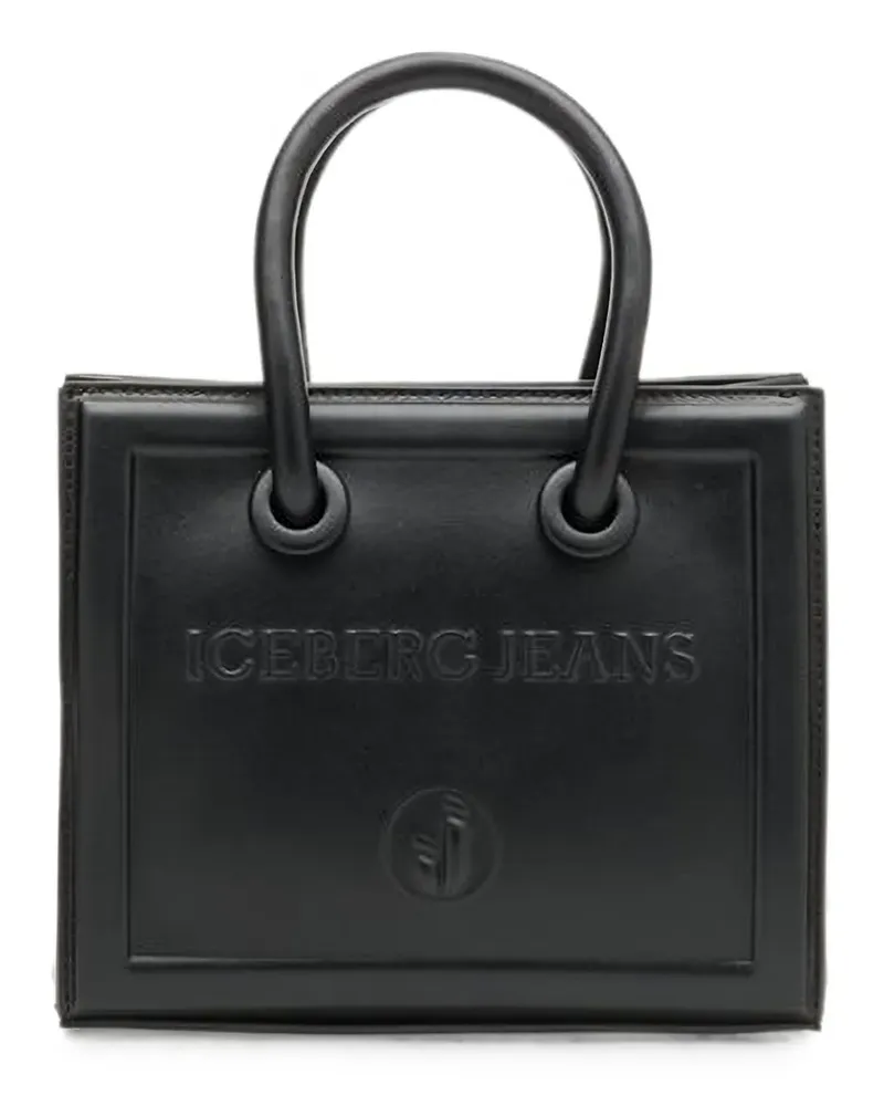 Iceberg logo-embossed bucket bag - Schwarz Schwarz