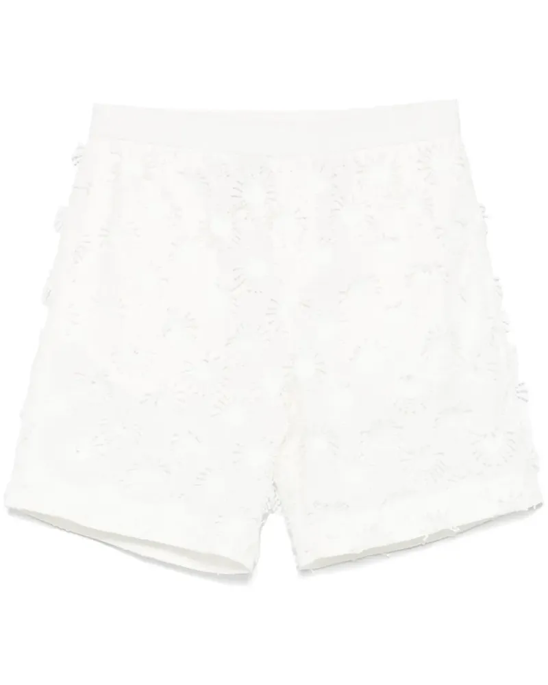 MSGM Shorts mit Stickerei - Weiß Weiß