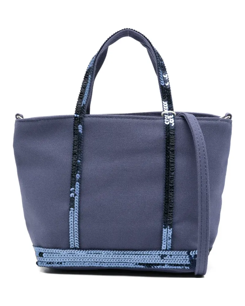 Vanessa Bruno XS Cabas Tote Bag mit Pailletten - Blau Blau