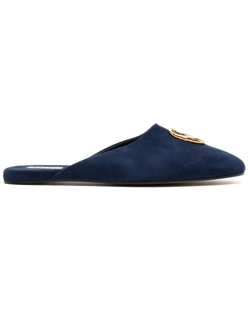 Bally San Fernando Slipper aus Wildleder - Blau Blau