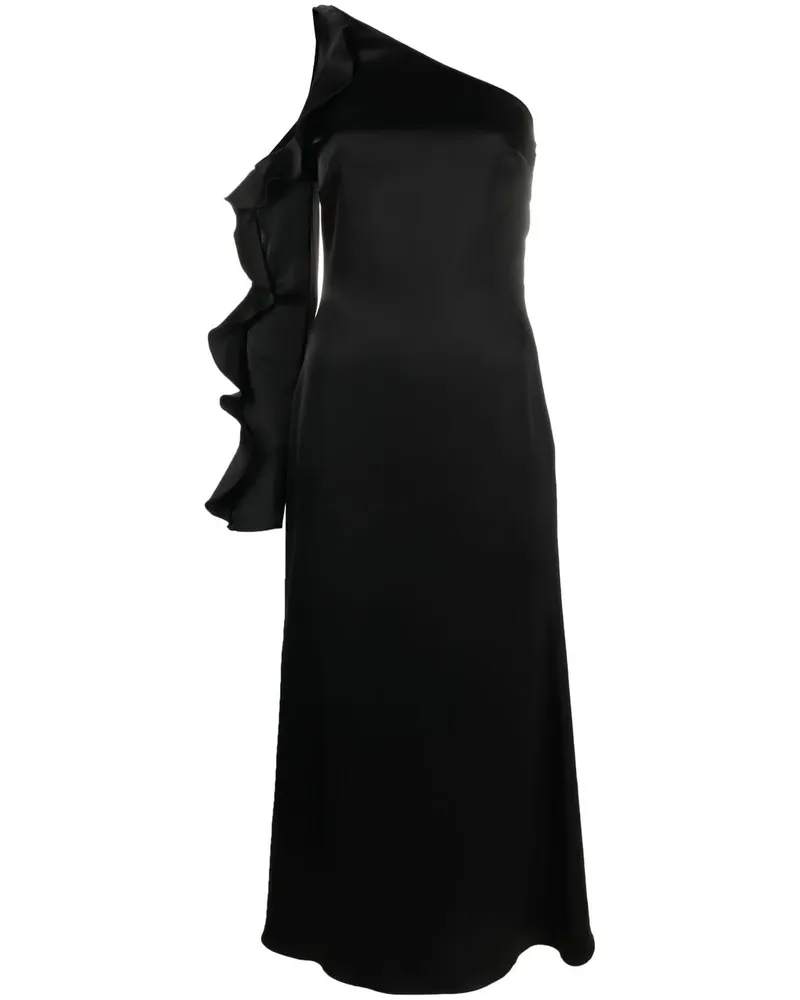 David Koma Asymmetrisches Kleid - Schwarz Schwarz