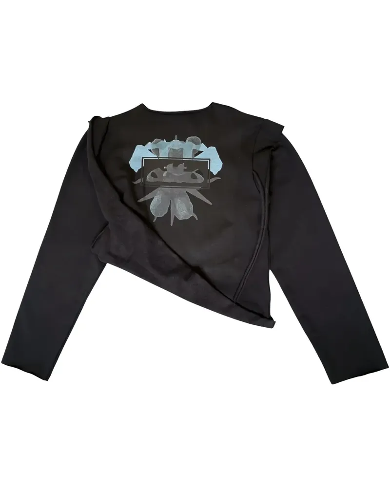 OTTOLINGER Asymmetrisches Oberteil mit grafischem Print - Schwarz Schwarz