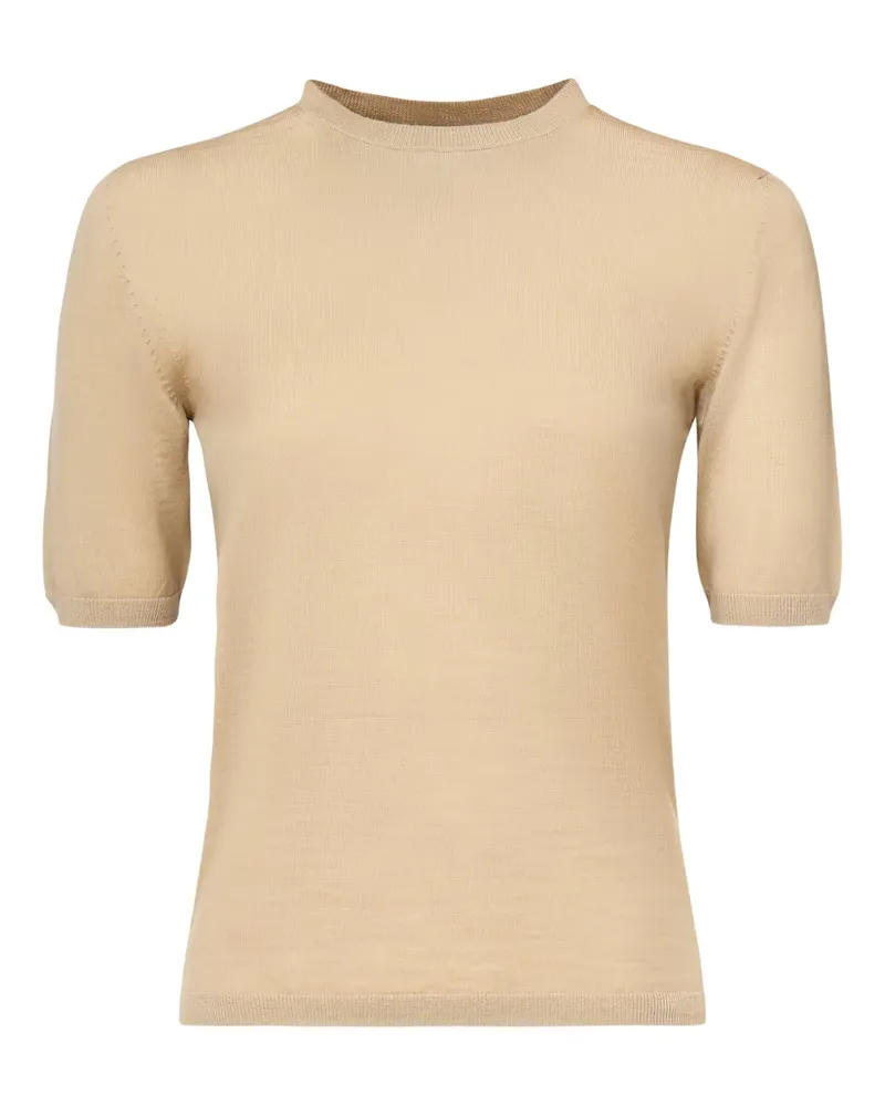 Max Mara T-Shirt mit rundem Ausschnitt - Nude Nude