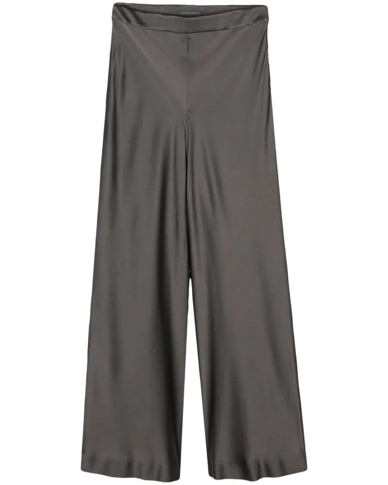 Alberta Ferretti Satinhose mit weitem Bein Grau