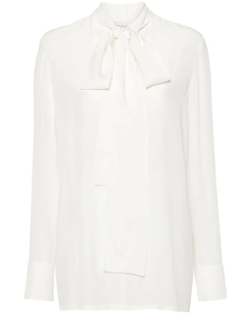 SPORTMAX Elleni Seidenbluse - Weiß Weiß