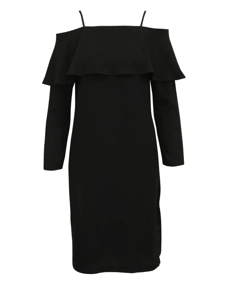 Iris & Ink off-shoulder ruffled dress - Schwarz Schwarz