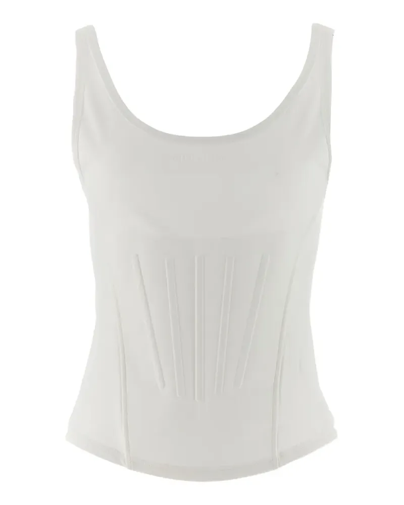 Thierry Mugler corseted tank top - Weiß Weiß