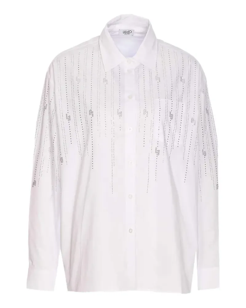 Liu Jo rhinestone-embellished pocket shirt - Weiß Weiß