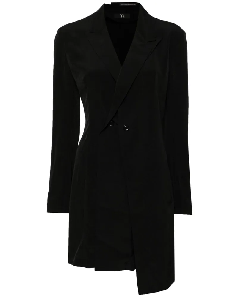 Yohji Yamamoto Asymmetrischer Blazer - Schwarz Schwarz