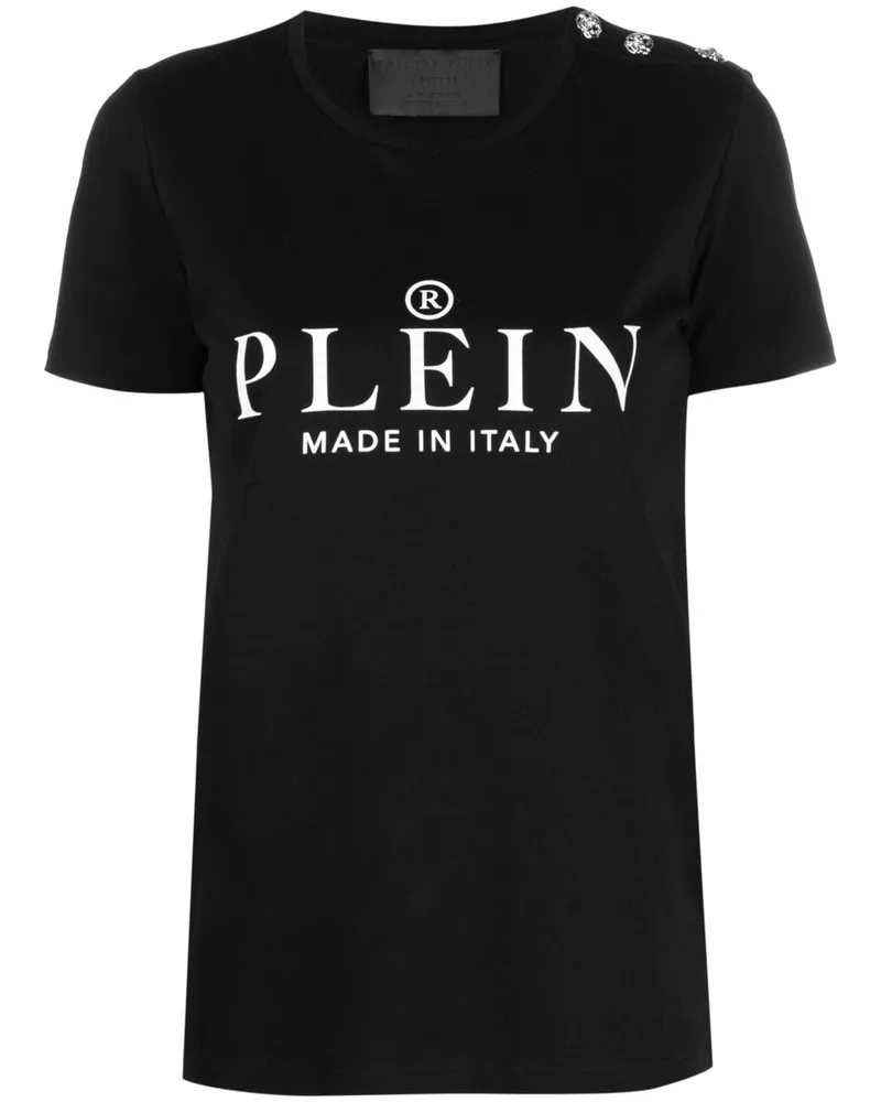 Philipp Plein T-Shirt mit Logo-Print - Schwarz Schwarz