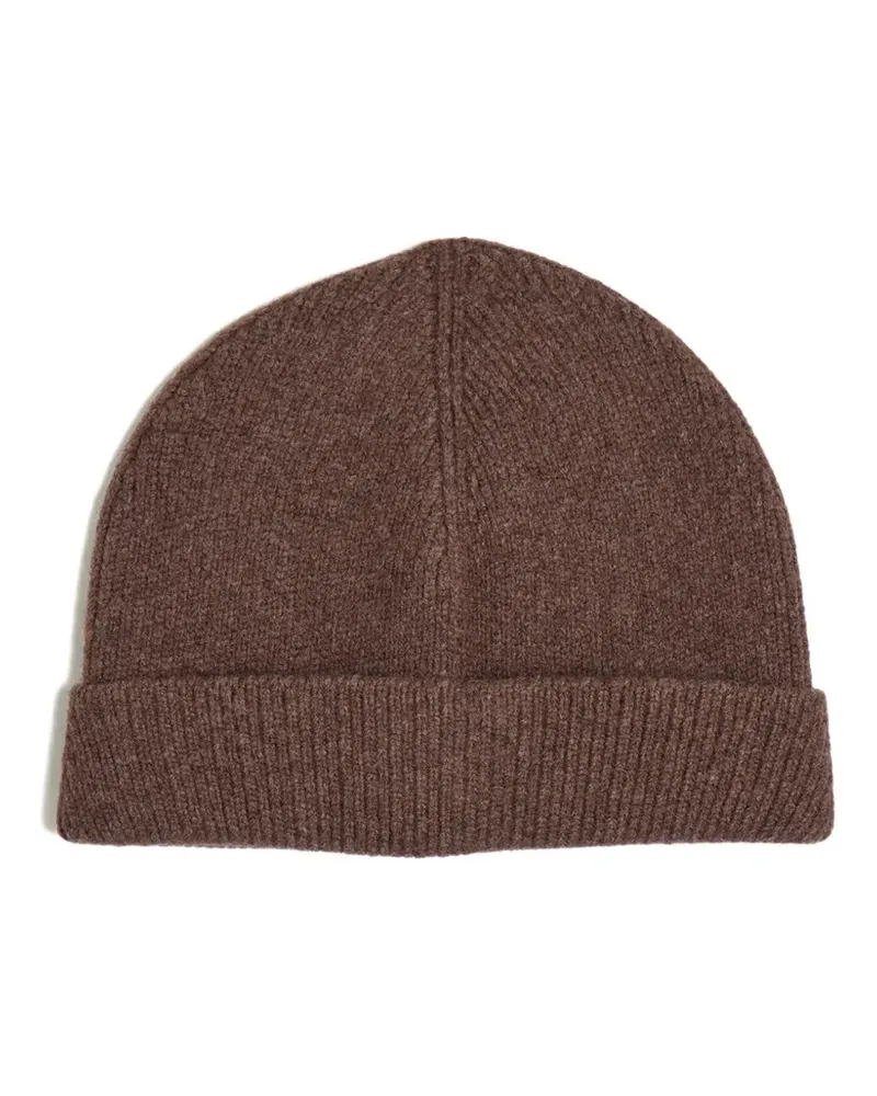 Christophe Lemaire Beanie mit gerollter Krempe - Braun Braun