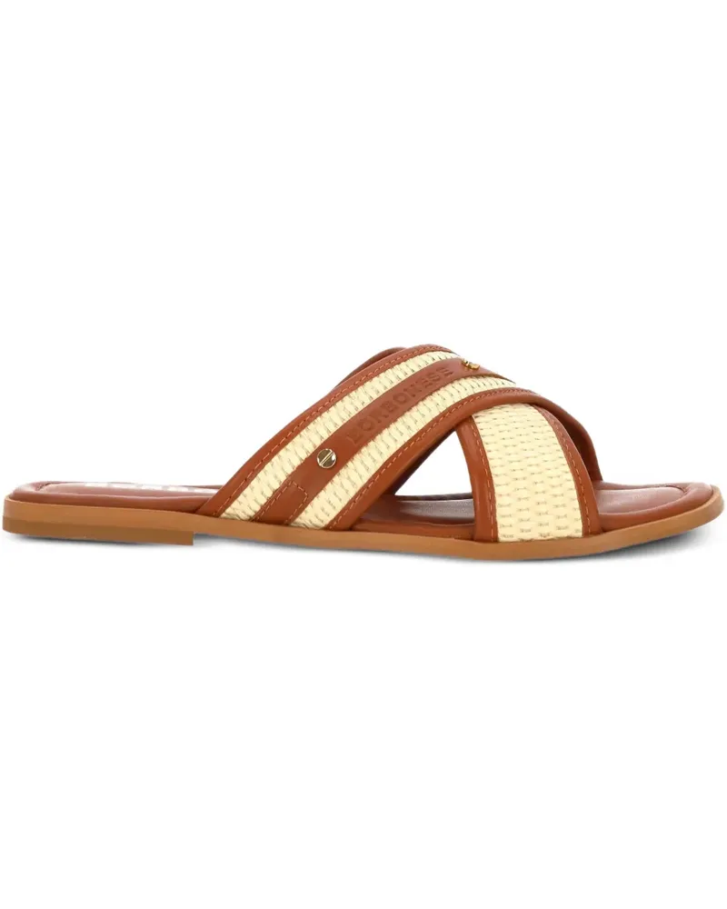 Borbonese Flache Sandalen - Braun Braun