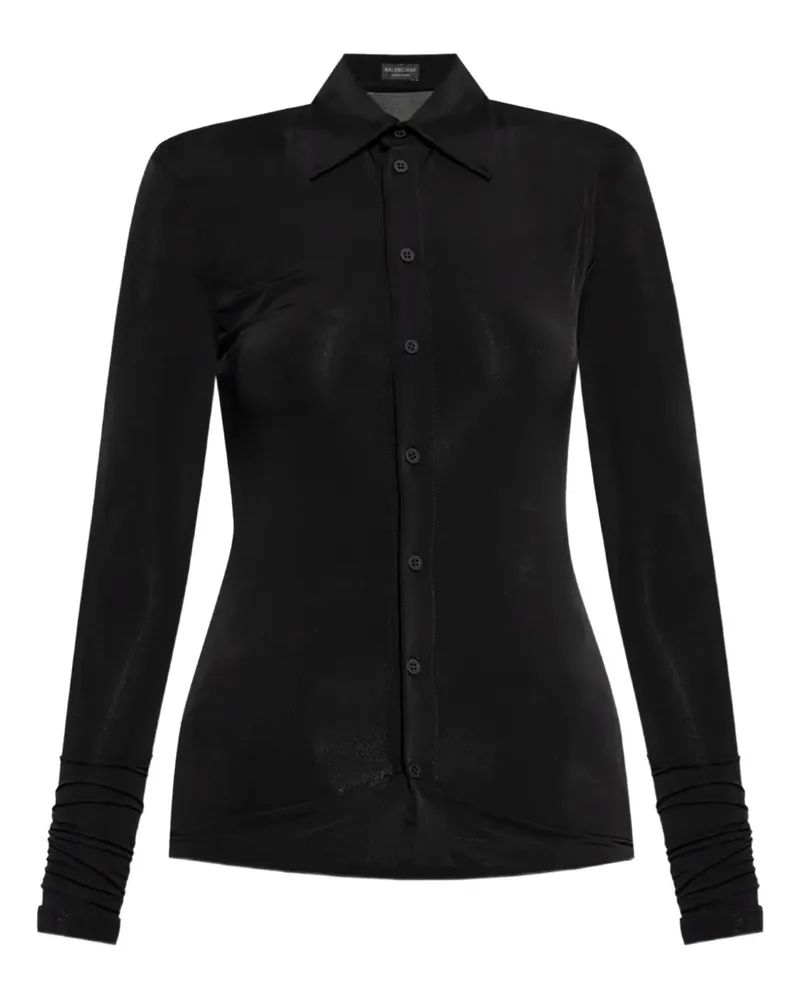 Balenciaga Hemd mit spitzem Kragen - Schwarz Schwarz
