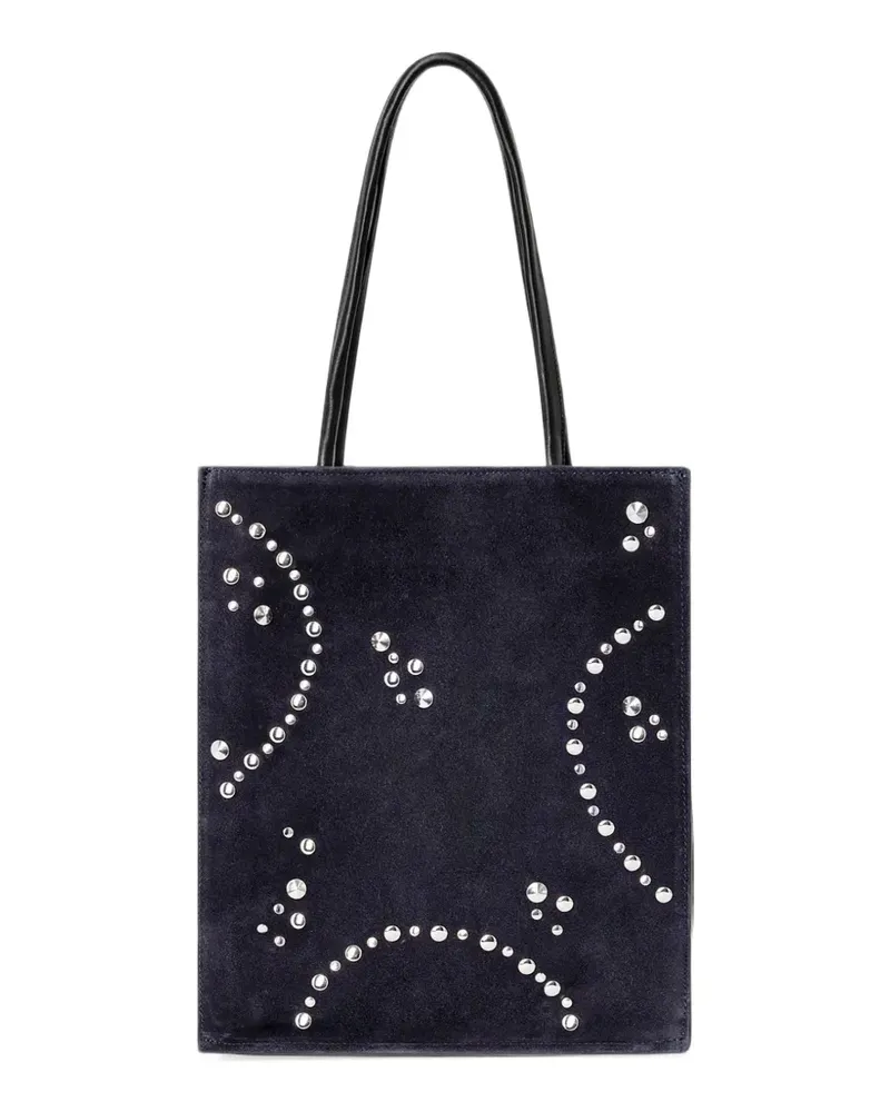 GIMAGUAS Sara Tote Bag aus Wildleder mit Nieten - Blau Blau