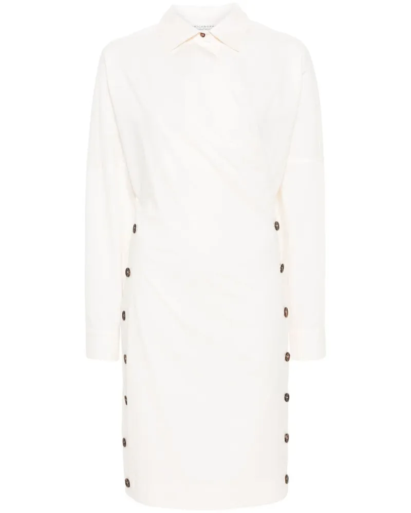 Philosophy Di Lorenzo Serafini Gewickeltes Popeline-Minikleid - Nude Nude