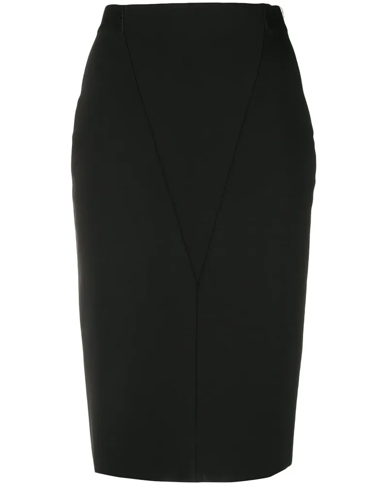 Givenchy Midirock mit schmalem Schnitt - Schwarz Schwarz